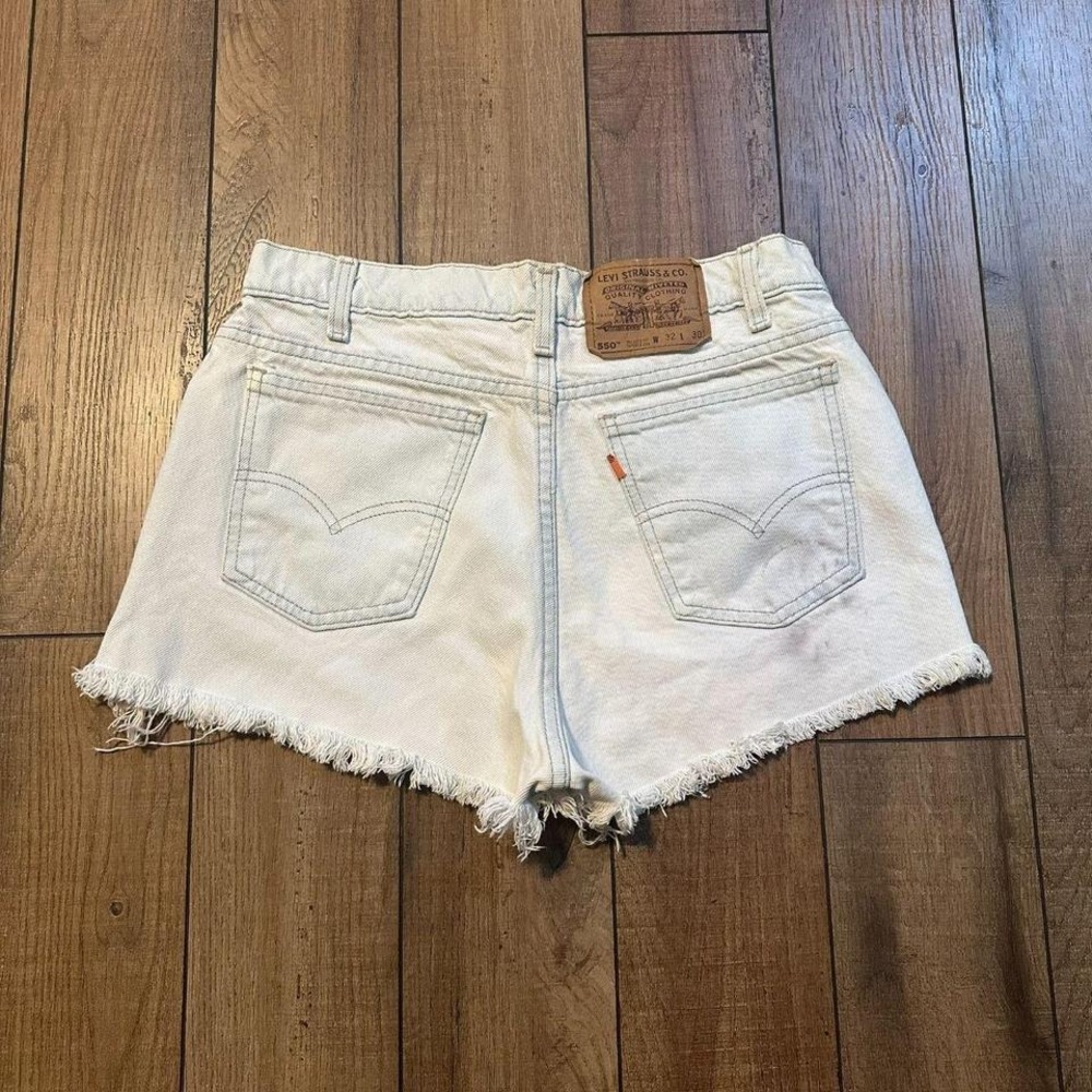 Vintage Levi's Cut Off Jean Shorts Women's Size 32"‎ Orange Tabs